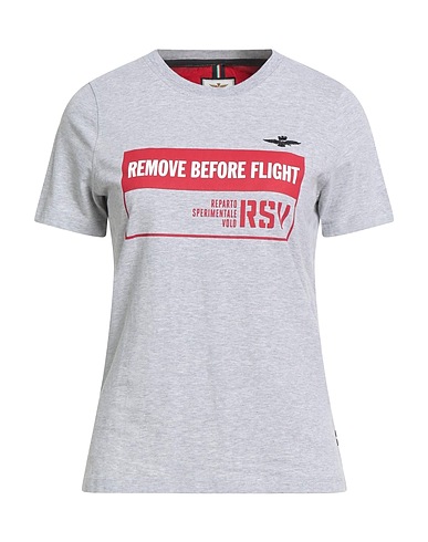 AERONAUTICA MILITARE T-shirt Light grey 92% Cotton, 8% Elastane