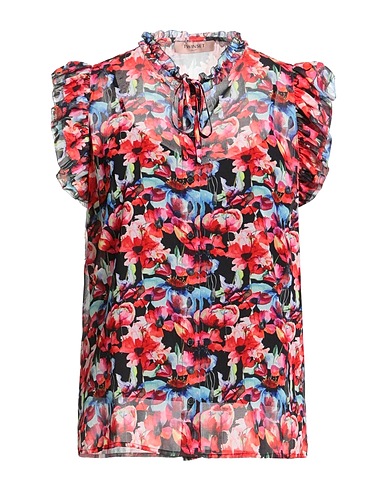TWINSET Floral shirts & blouses Red 100% Polyester