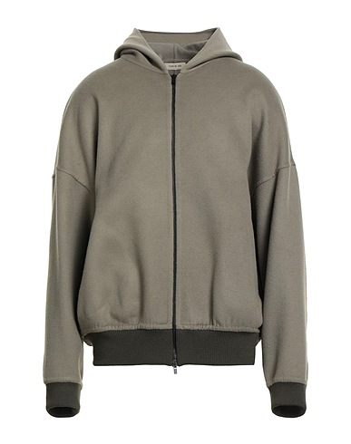 FEAR OF GOD Hooded track jacket  Sage green 90% Virgin Wool, 10% Cashmere, Wool, Polyamide, Elastane