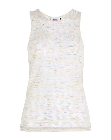 GCDS Vest Off white 80% Cotton, 17% Polyamide, 3% Acrylic
