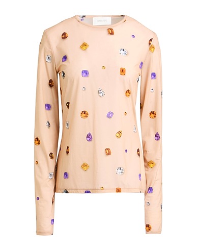 SPORTMAX Top Beige 75% Polyamide, 25% Elastane