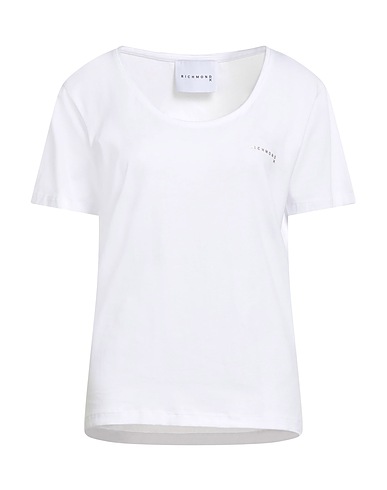 RICHMOND X Basic T-shirt White 95% Cotton, 5% Elastane