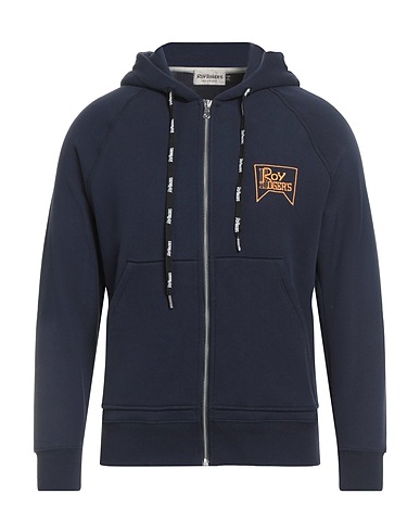 ROŸ ROGER'S Hooded track jacket  Navy blue 100% Cotton