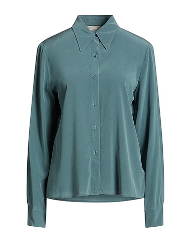 KILTIE Solid colour shirts & blouses Deep teal 93% Silk, 7% Elastane