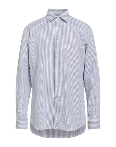 BAGUTTA Checked shirt Grey 100% Cotton