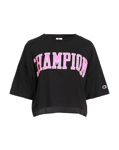 CHAMPION T-shirt Black 100% Cotton