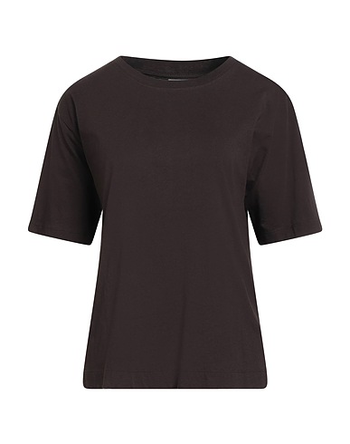 DRIES VAN NOTEN Basic T-shirt Dark brown 100% Cotton