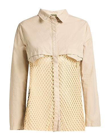 MR & MRS ITALY Camicie  e bluse fantasia Beige 100% Cotone