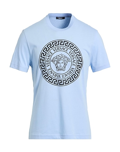 VERSACE Ｔシャツ スカイブルー コットン 100%