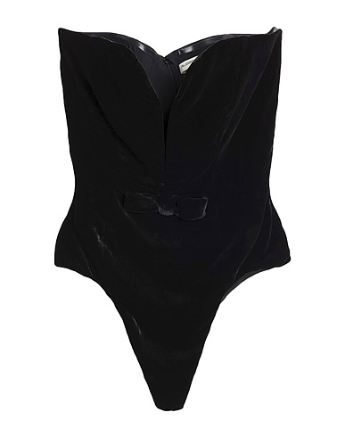ALESSANDRA RICH TOPWEAR Black 80% Viscose, 10% Silk, 10% Elastane