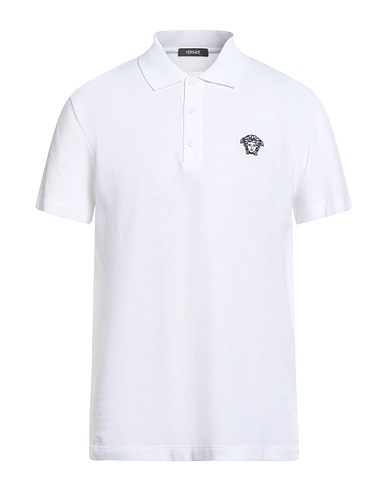 VERSACE Polo Bianco 100% Cotone, Viscosa, Poliestere