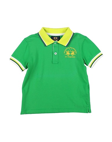 LA MARTINA Polo shirt JUNIOR Green 95% Cotton, 5% Elastane