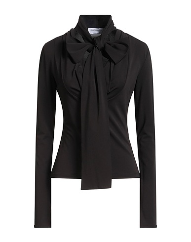 BLUMARINE Top Black 77% Acetate, 18% Polyamide, 5% Elastane