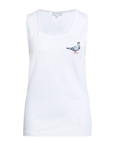 JW ANDERSON Vest White 95% Organic cotton, 5% Elastane