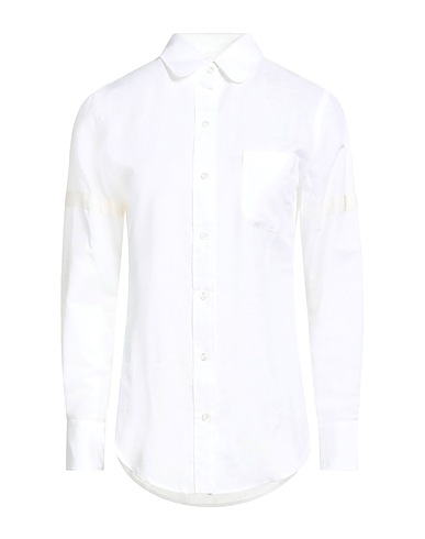 THOM BROWNE Solid colour shirts & blouses 59% Linen, 41% Cotton, Silk