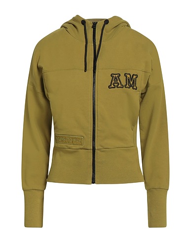 AERONAUTICA MILITARE Hooded track jacket  Military green 95% Cotton, 5% Elastane