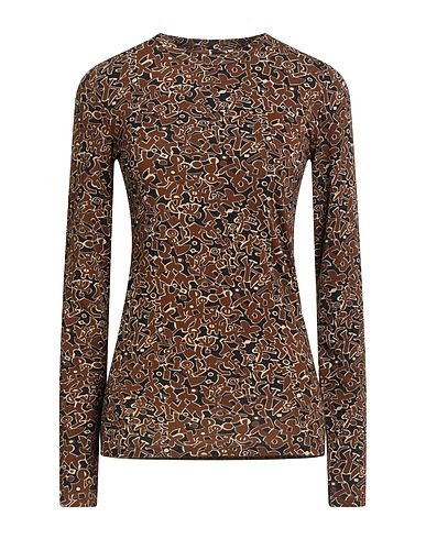OTTOD'AME T-shirt Brown 95% Viscose, 5% Elastane