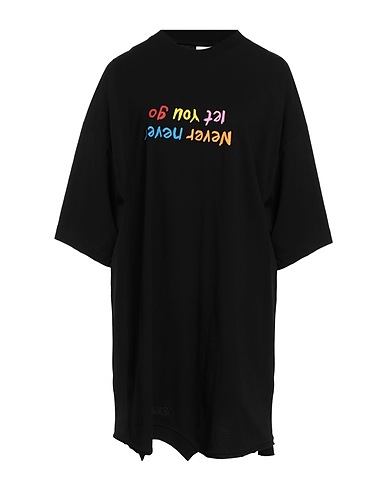 VETEMENTS オーバーサイズTシャツ ブラック コットン 100%