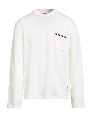 THOM BROWNE Φούτερ Λευκό 100% Βαμβάκι