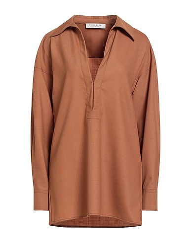 PHILOSOPHY di LORENZO SERAFINI Top Kamel 54% Polyester, 44% Wolle, 2% Elastan