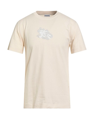 BURBERRY T-shirt Blanc cassé 97% Coton, 3% Élasthanne