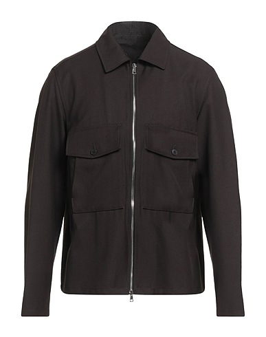 LOW BRAND Jacket Dark brown 55% Polyester, 45% Virgin Wool