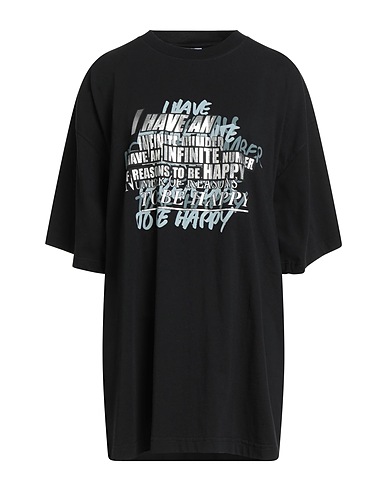 VETEMENTS Oversize-T-Shirt Schwarz 100% Baumwolle