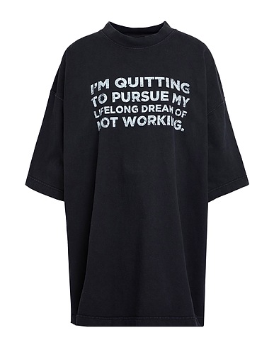 VETEMENTS T-shirt Nero 100% Cotone