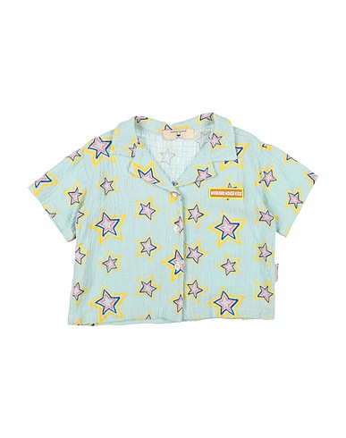 WEEKEND HOUSE KIDS Patterned shirt Sky blue 96% Cotton, 4% Elastane
