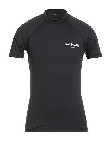 BALMAIN Basic T-Shirt Black 80% Polyamide, 20% Elastane