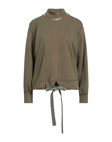 JIJIL Sweatshirt Military green 88% Cotton, 12% Polyester