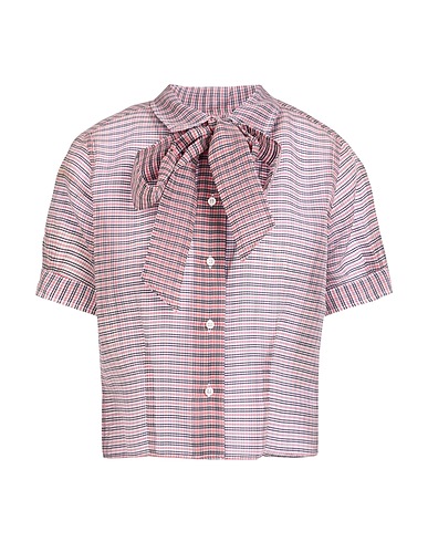 THOM BROWNE Checked shirt Red 100% Silk