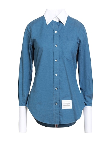 THOM BROWNE Patterned shirts & blouses Blue 100% Cotton