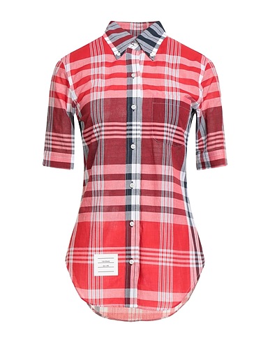 THOM BROWNE Checked shirt Red 100% Cotton