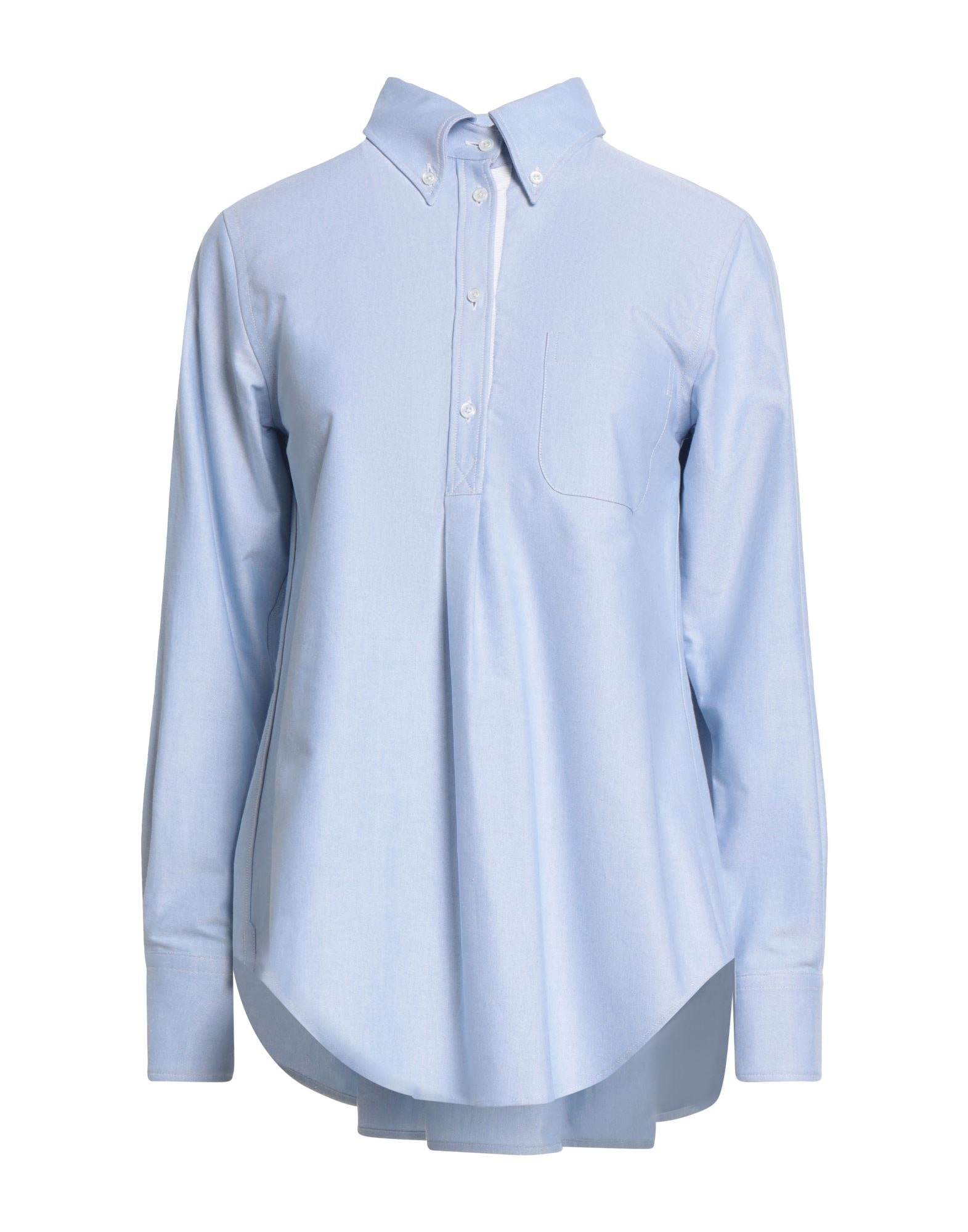 THOM BROWNE Shirts | Slate blue Women's Solid Color Shirts
