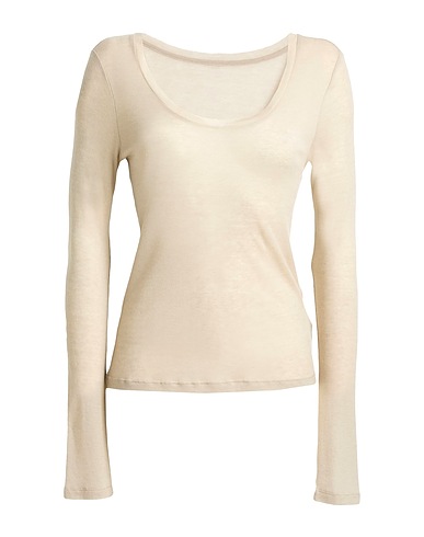 SANDBEIGE T-shirt Beige 70% Tencel™, 30% Wool