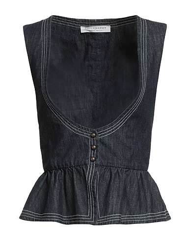 PHILOSOPHY di LORENZO SERAFINI Top Blue 100% Cotton