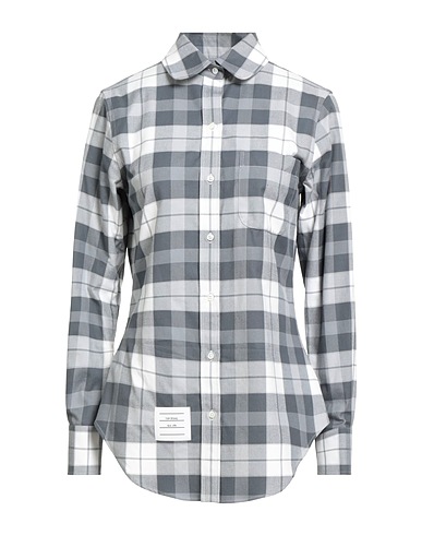 THOM BROWNE Checked shirt Grey 100% Cotton