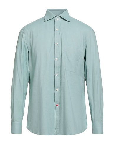 ISAIA 無地シャツ スカイブルー コットン 100%