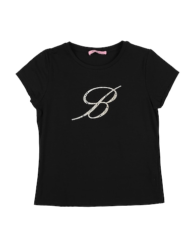 MISS BLUMARINE T-shirt Black 95% Cotton, 5% Elastane