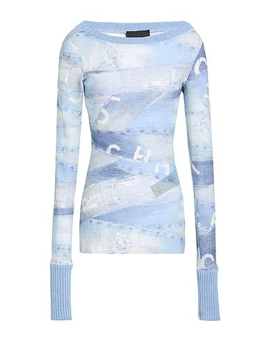 JOHN RICHMOND Top BLU CHIARO 100% Polyester, Cotton