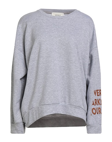 VICOLO Sweatshirt Light grey 65% Cotton, 35% Polyester