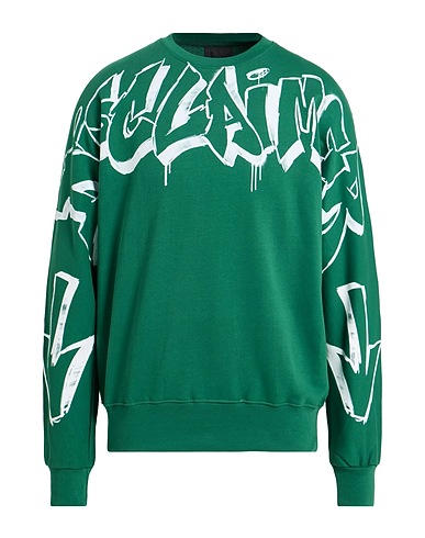DISCLAIMER Felpa Verde 100% Cotone