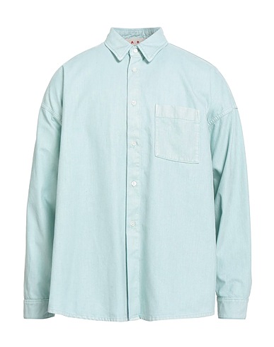 MARNI Solid colour shirt Sky blue 100% Cotton