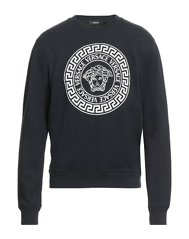 VERSACE Sweatshirt Black 100% Cotton, Elastane