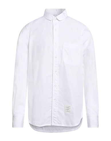 THOM BROWNE Solid color shirt White 100% Cotton