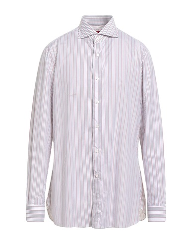 ISAIA Striped shirt Grey 100% Cotton