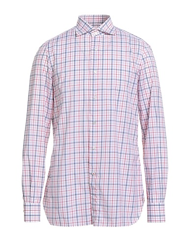 ISAIA Camicia a quadri Rosso 100% Cotone