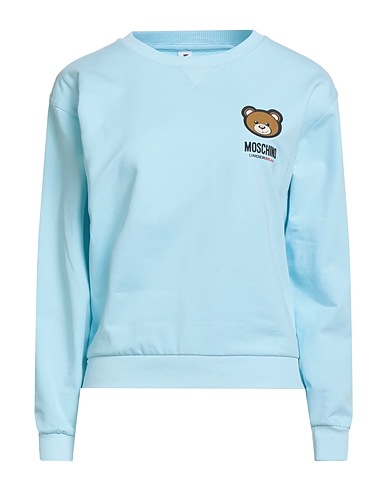 MOSCHINO Sweatshirt UNDERWEAR Sky blue 94% Cotton, 6% Elastane