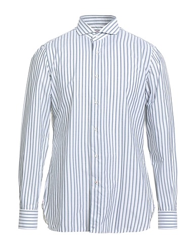 ISAIA Striped shirt Dark green 100% Cotton